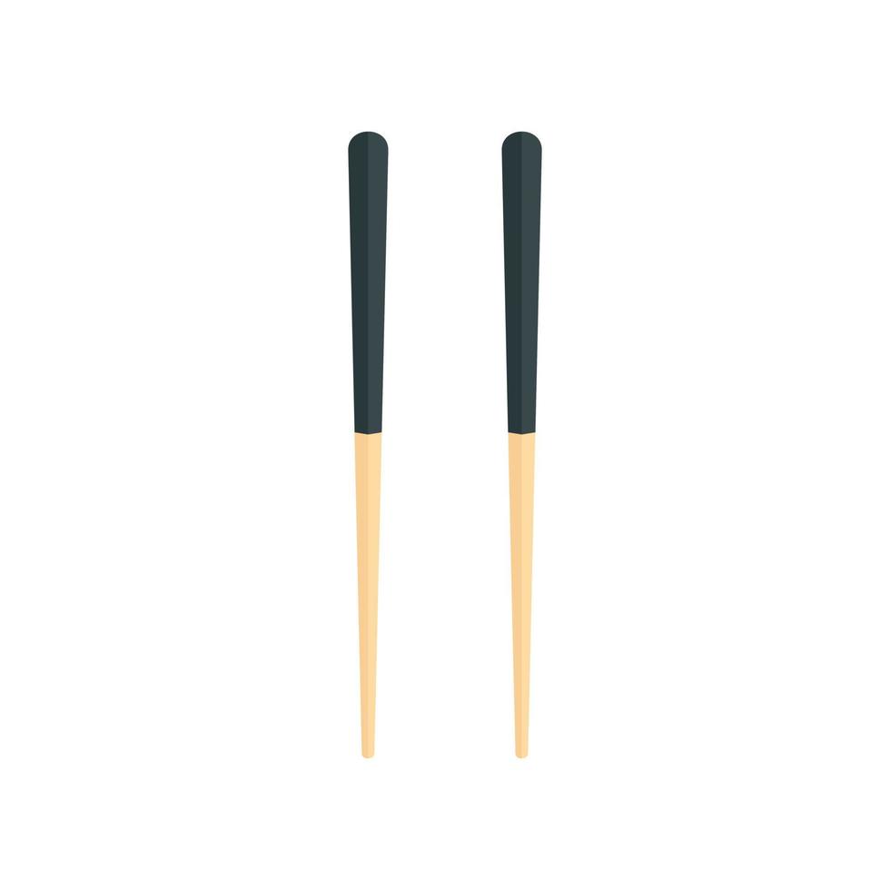 Japan chopsticks icon, flat style vector