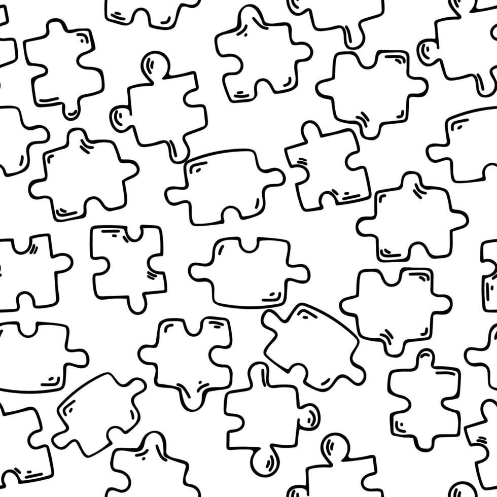 Color puzzles vector background and texture Vector seamless pattern for children, fabrics, clothes, wallpaper, nursery. Hand drawing