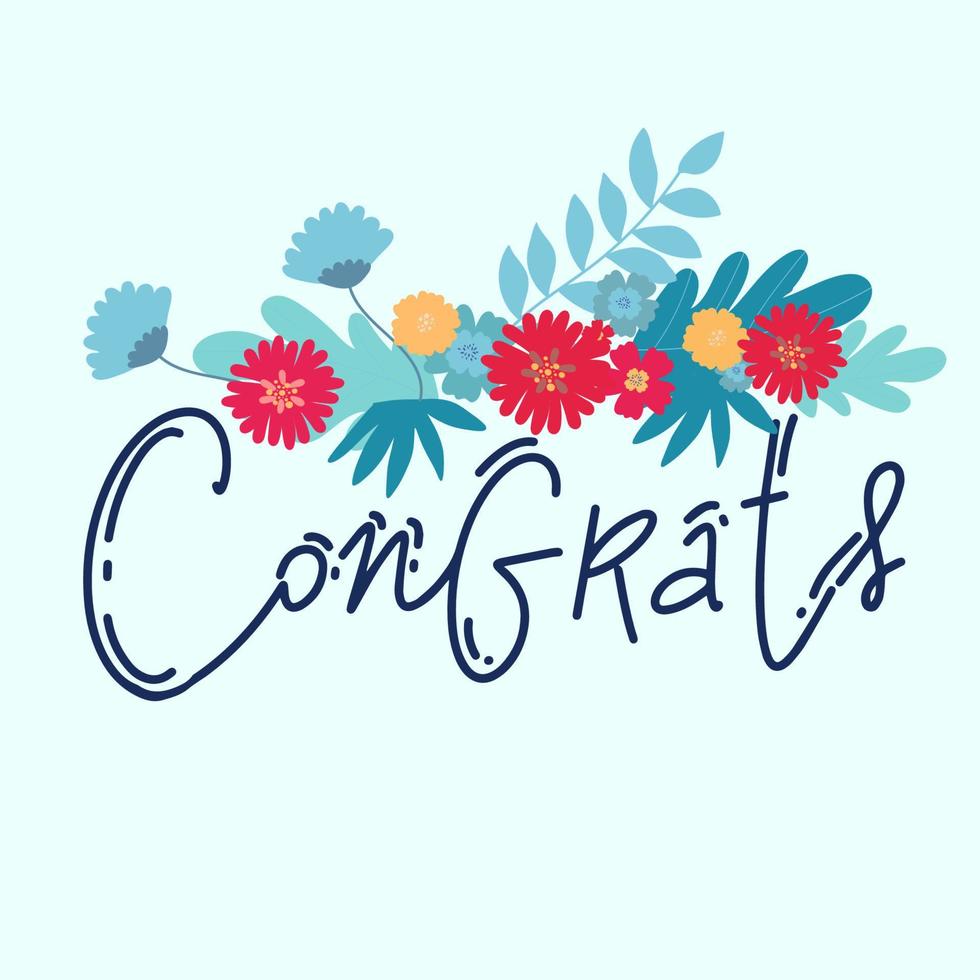 Congrats hand written lettering for congratulations card, greeting ...
