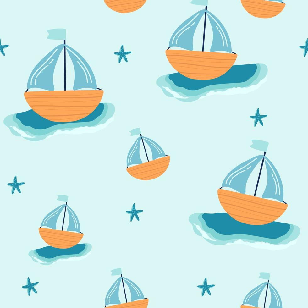 seamless pattern. boat Seamless vector pattern with anchors. Seamless pattern can be used for wallpaper, pattern fills, web page background, surface textures.