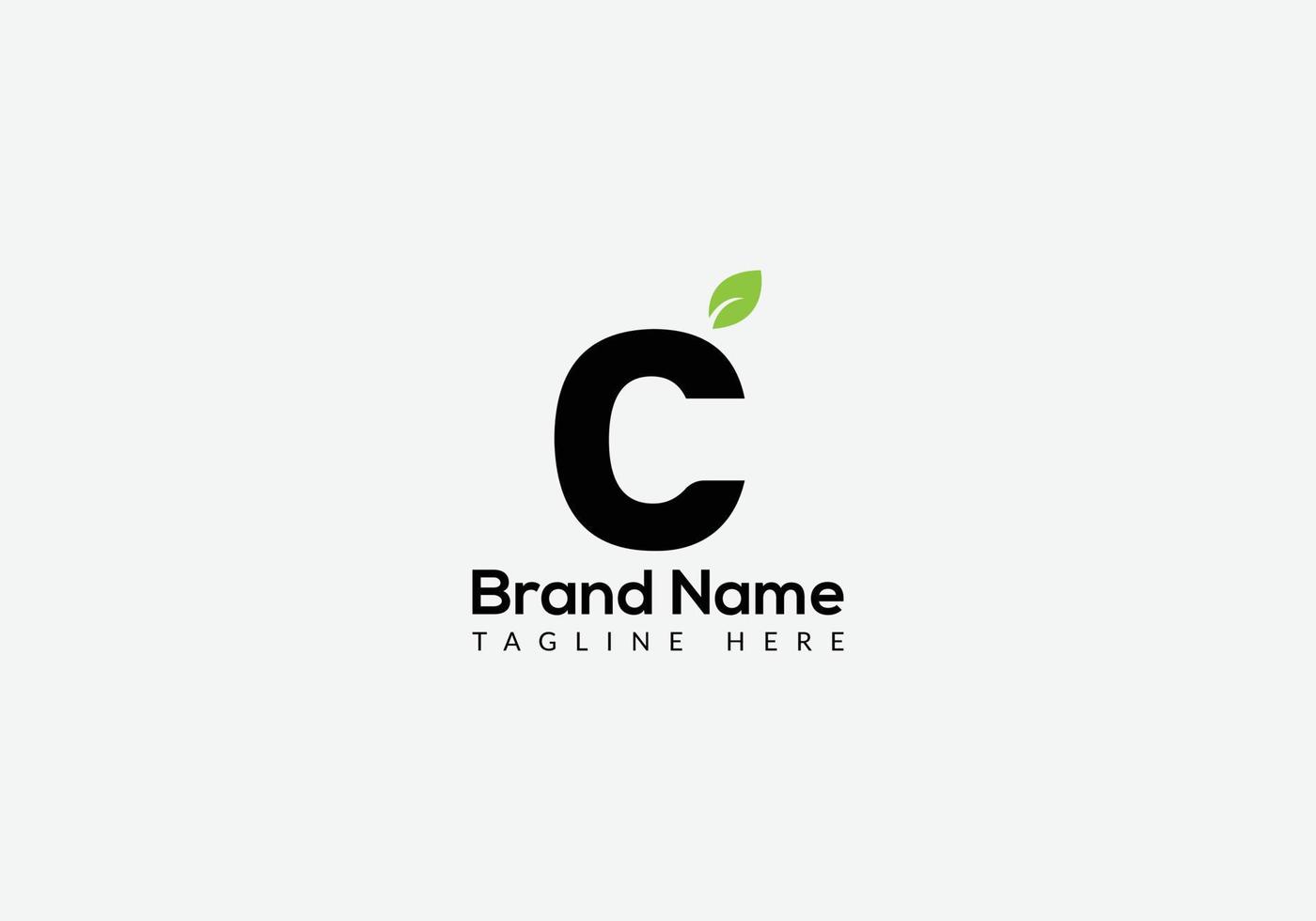 Abstract c letter modern initial lettermarks leaf logo design vector