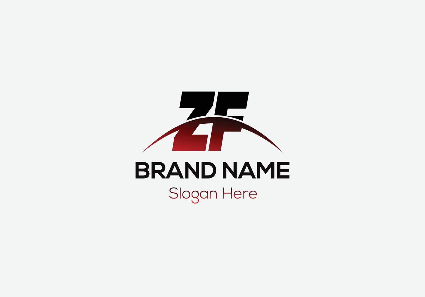Abstract ZF letter modern initial lettermarks logo design vector