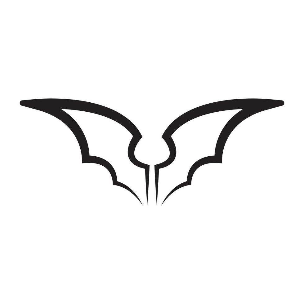Bat images logo design vector
