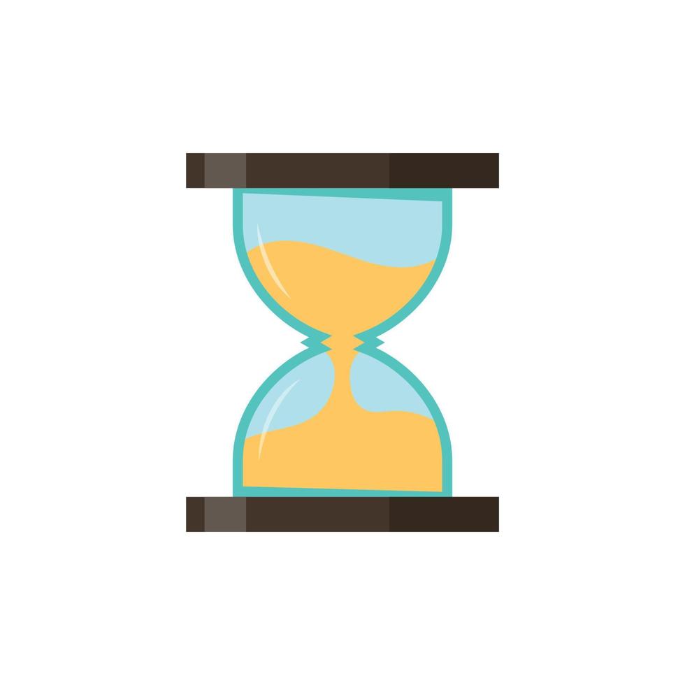 Hourglass vector. Hourglass illustration in flat style vector