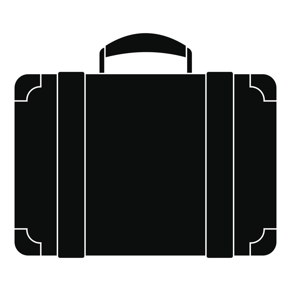 Luggage bag icon, simple style vector