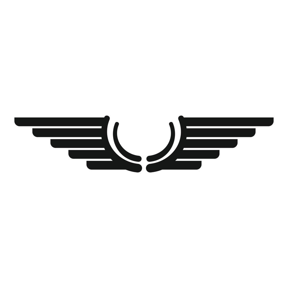 Wings icon, simple style vector