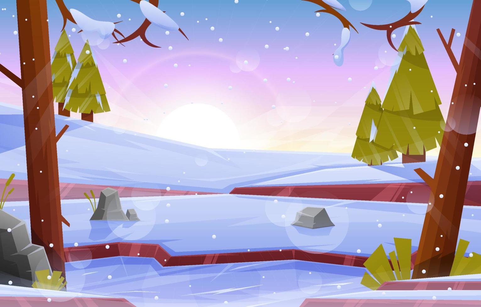 Winter Nature Background vector