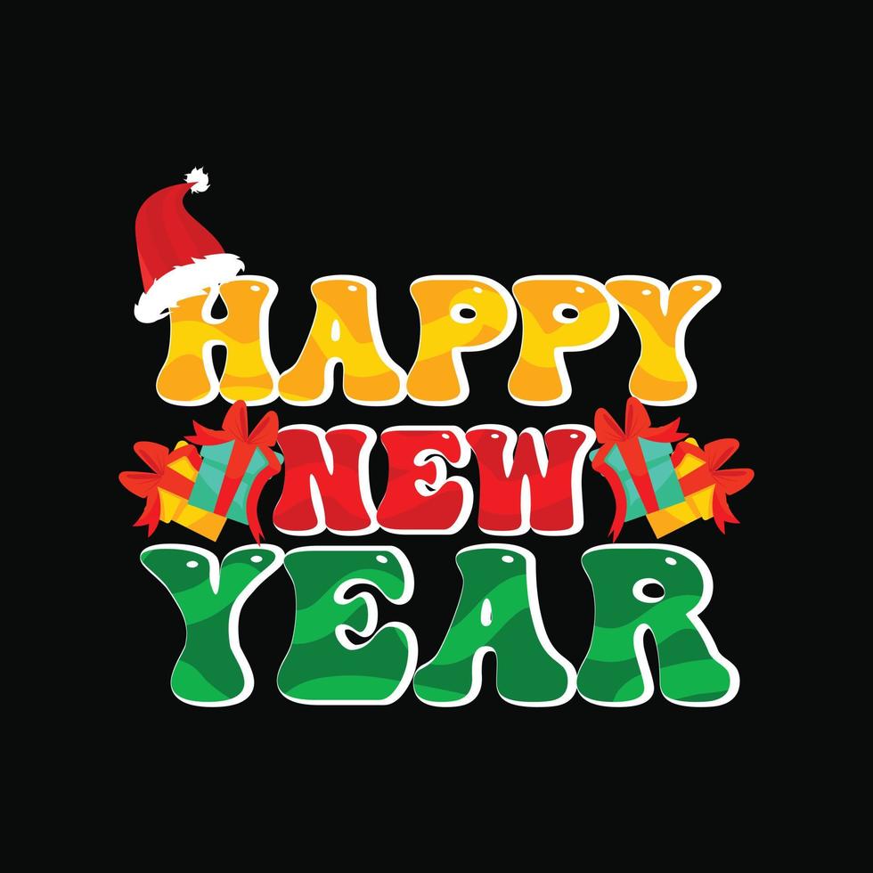 Happy new Year vector t-shirt design. Happy new year t-shirt design. Can be used for Print mugs, sticker designs, greeting cards, posters, bags, and t-shirts.