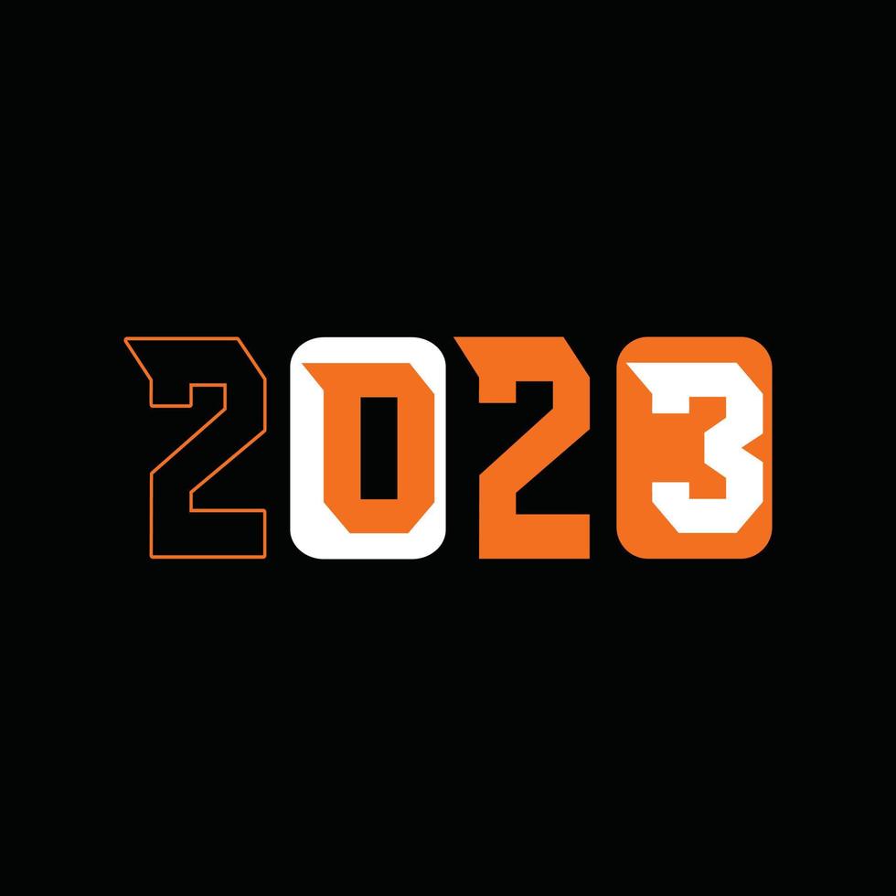 2023 Parties vector t-shirt design. Happy new year t-shirt design. Can be used for Print mugs, sticker designs, greeting cards, posters, bags, and t-shirts.