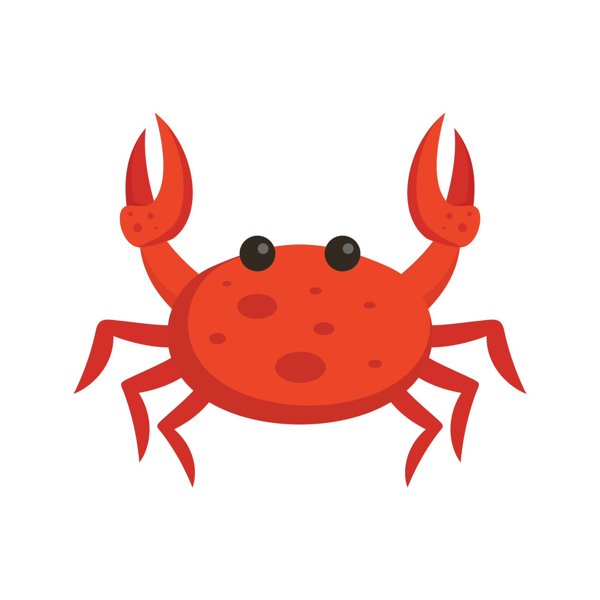 Red crab icon, flat style 14582085 Vector Art at Vecteezy