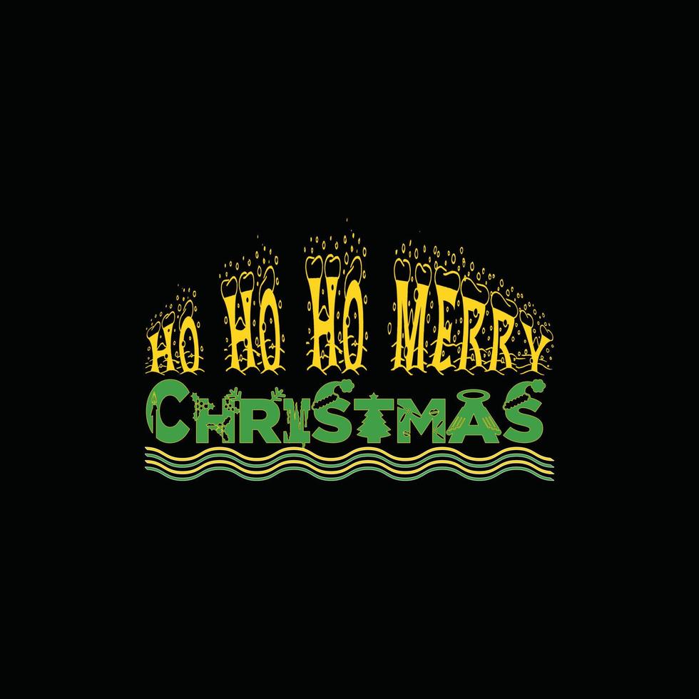 Ho ho ho merry Christmas  vector t-shirt template. Christmas t-shirt design. Can be used for Print mugs, sticker designs, greeting cards, posters, bags, and t-shirts.