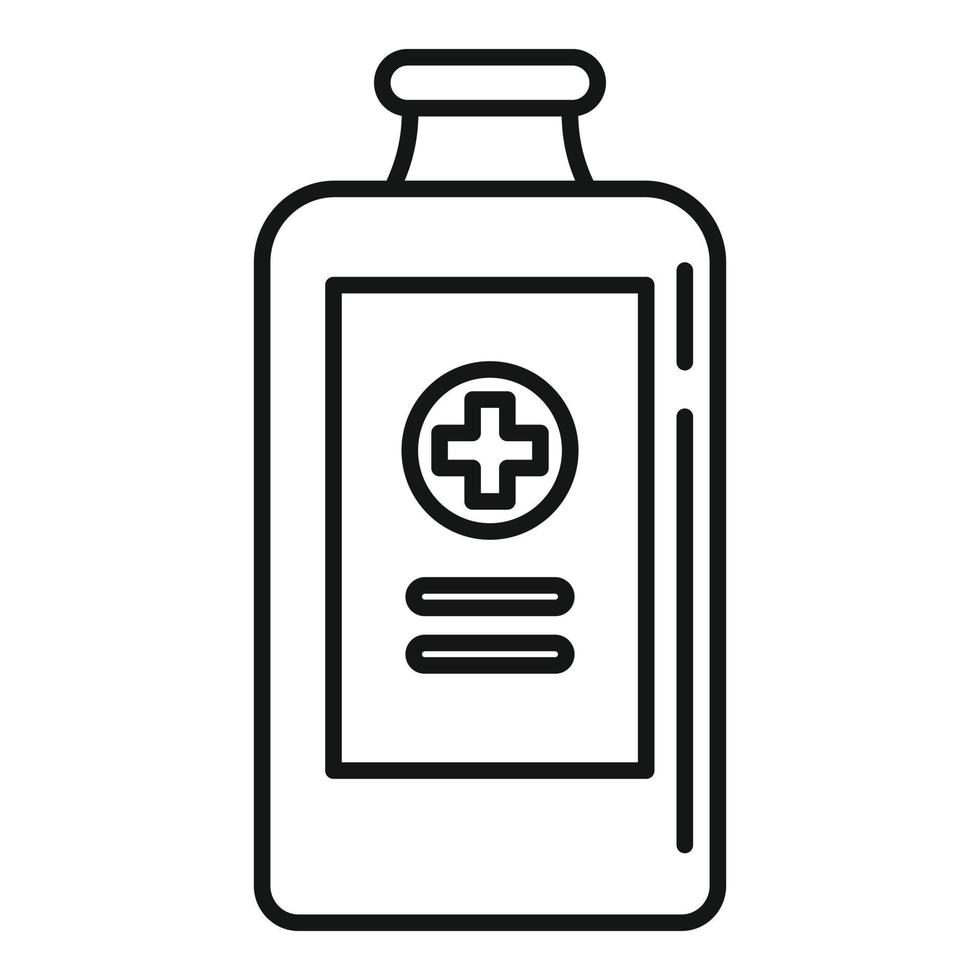 Baby cough syrup icon, outline style vector