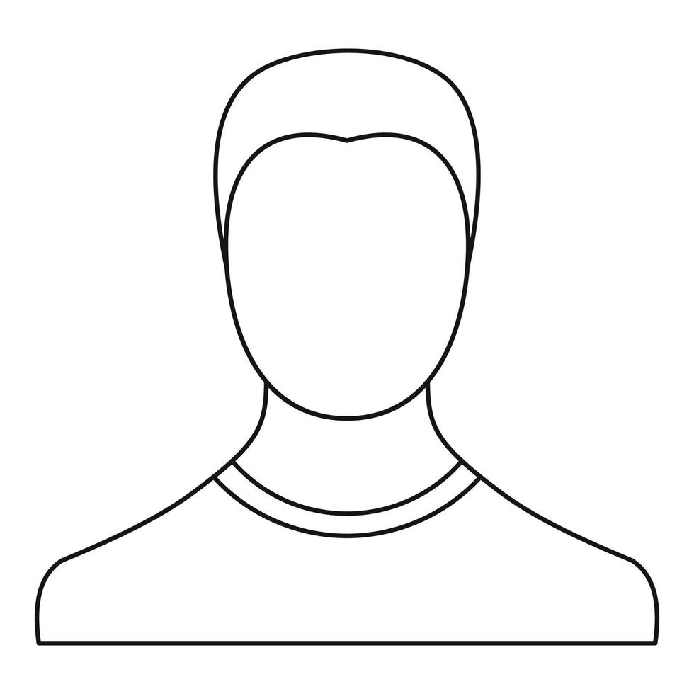 Man avatar icon vector thin line