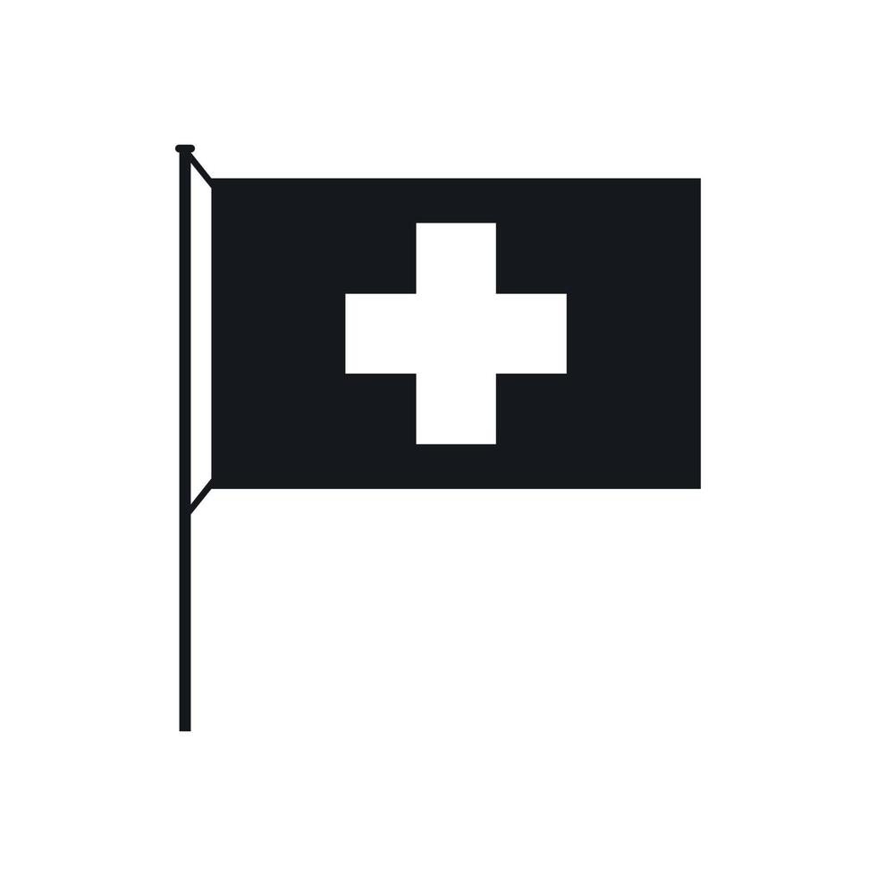 Switzerland flag icon, simple style vector