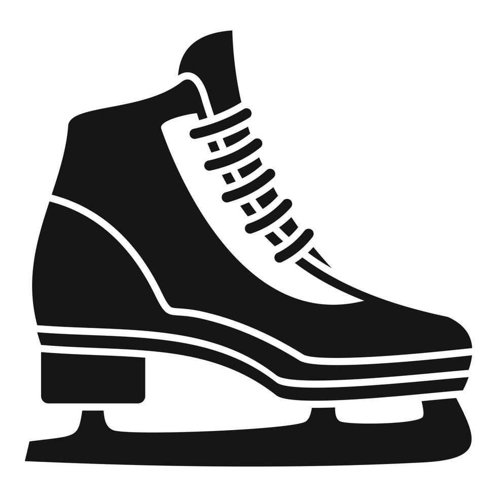 icono clásico de patinaje sobre hielo, estilo simple vector