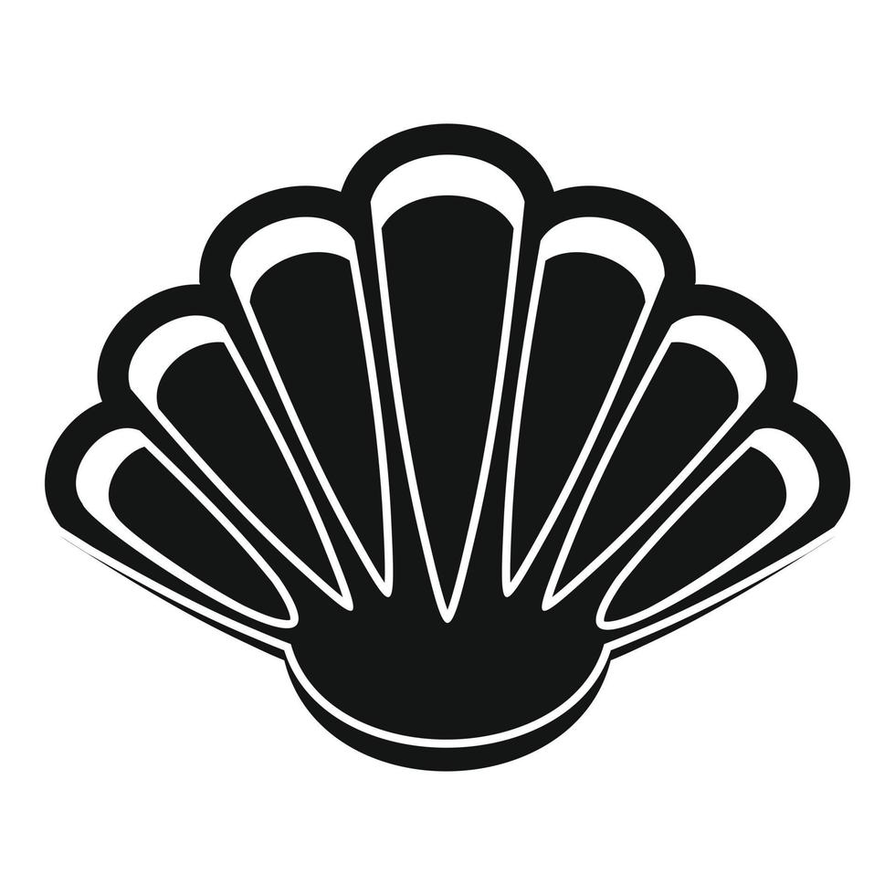 Nice shell icon, simple style vector