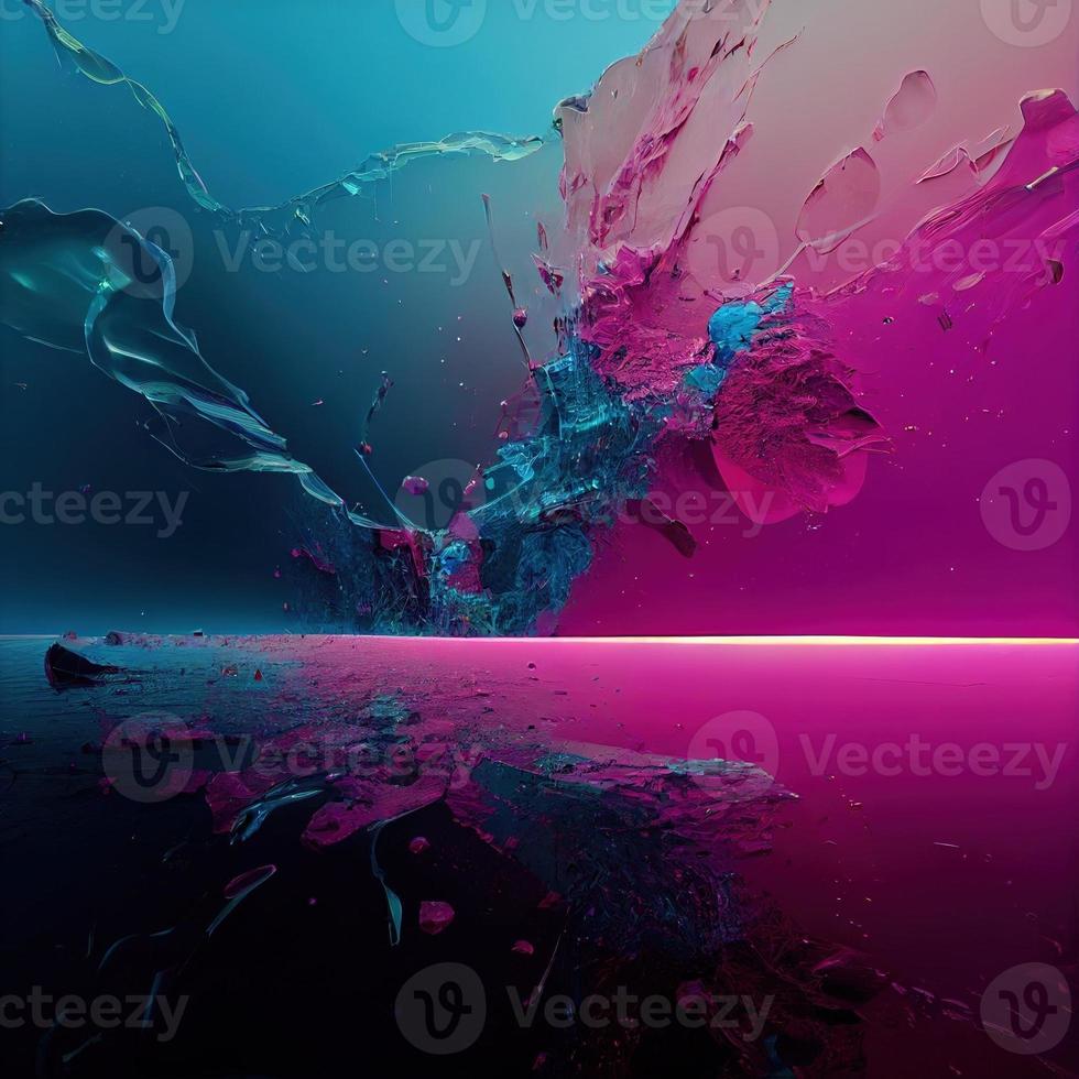 Cyan and magenta abstract background photo