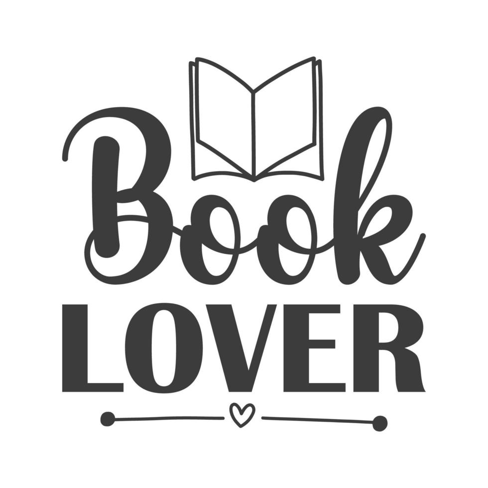 Book lover Vector illustration with hand-drawn lettering on texture background prints and posters. Calligraphic chalk design
