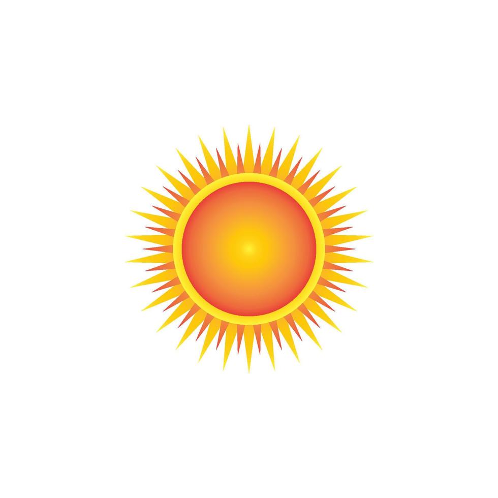 icono de ilustración de vector de sol