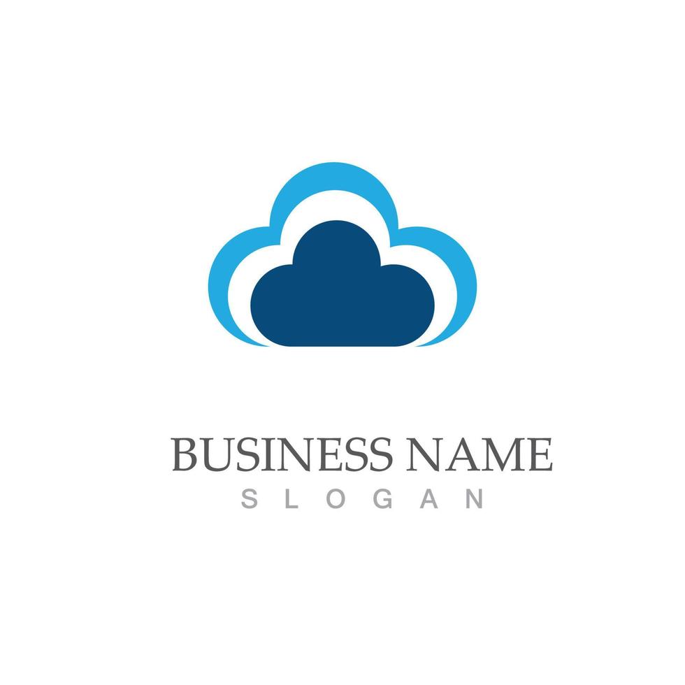 Cloud template vector weather