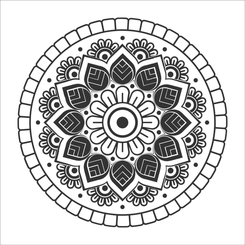 Mandala pattern design for Coloring book Art wallpaper design, tile pattern, greeting card, lace and. decoration for interior design. vector
