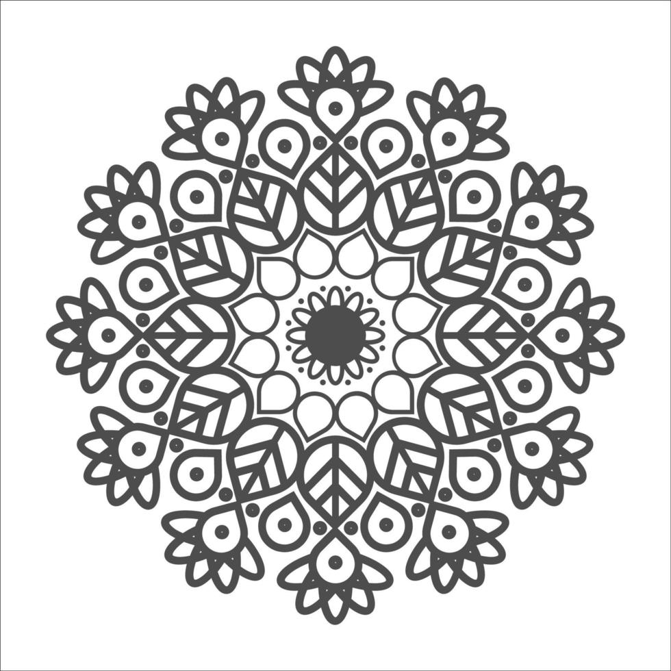 Mandala pattern design for Coloring book Art wallpaper design, tile pattern, greeting card, lace and. decoration for interior design. vector