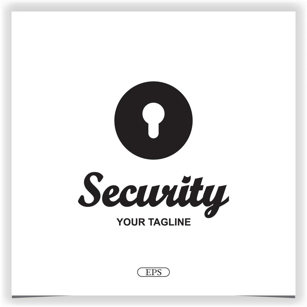 security padlock logo bussines design premium elegant template vector eps 10