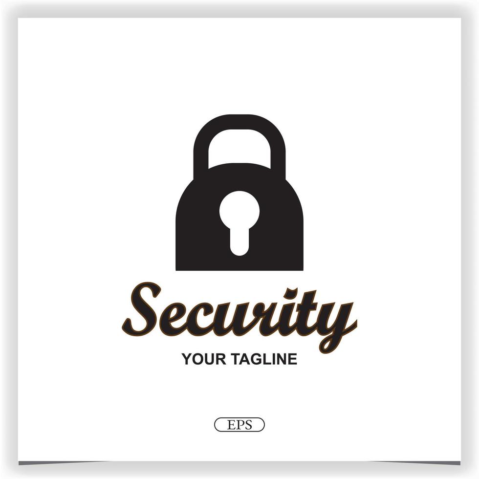 Padlock logo bussines design premium elegant template vector eps 10