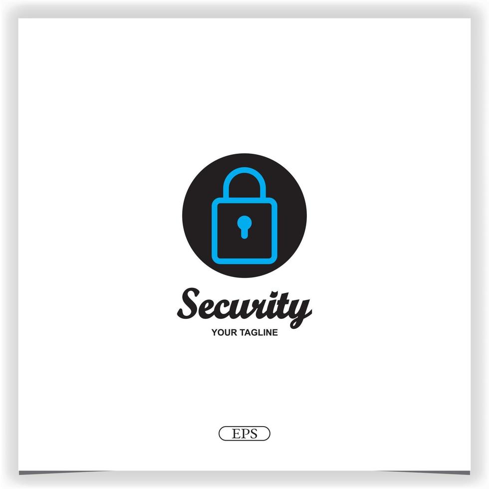 security padlock logo bussines design premium elegant template vector eps 10