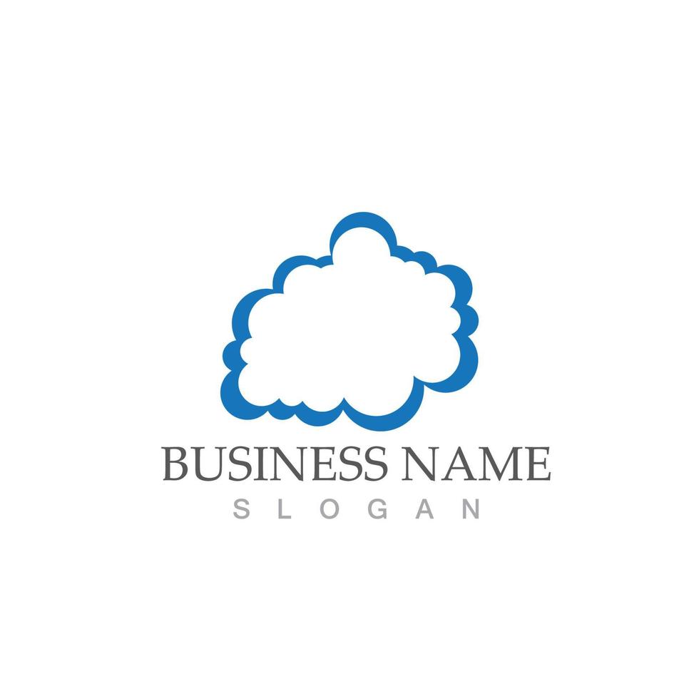 Cloud template icon vector
