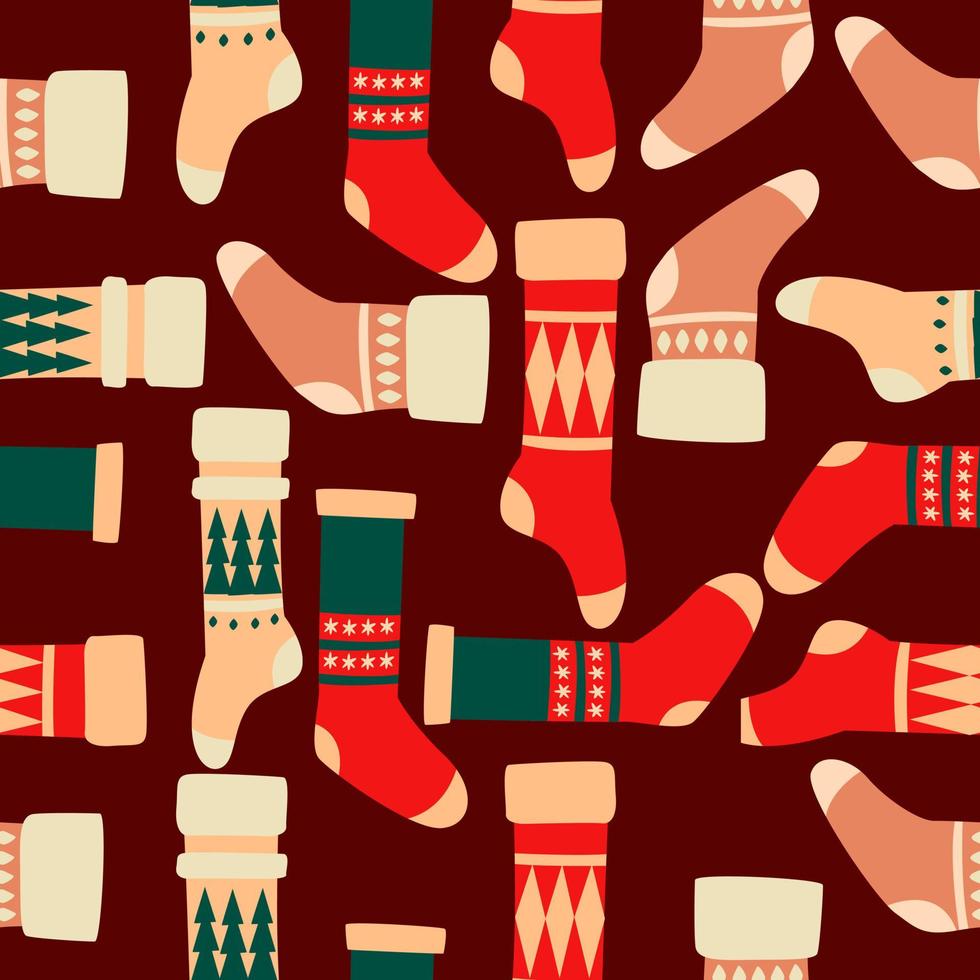 VARIOUS SHOCKS COLLECTION FOR CHRISTMAS SEAMLESS PATTERN vector
