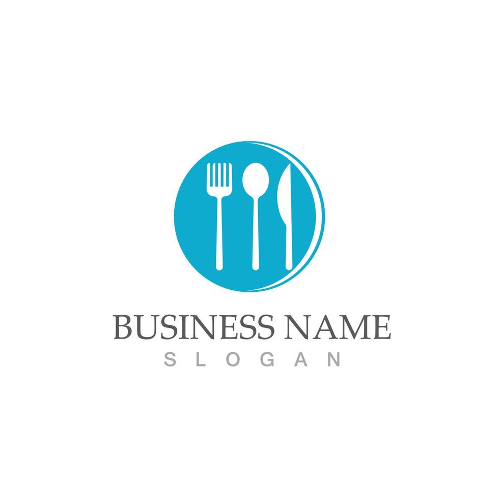 Spoon and fork logo and symbol vector image