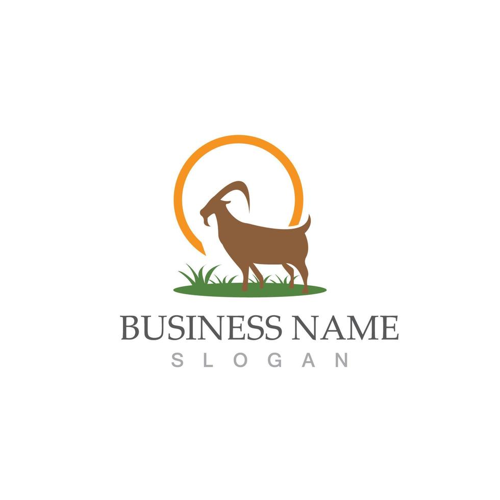 Goat logo template vector icon