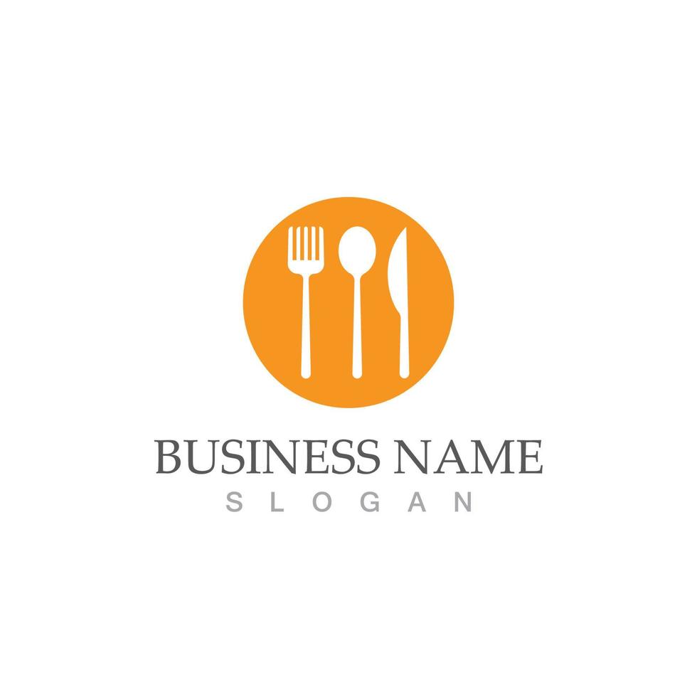 Spoon and fork logo and symbol vector image