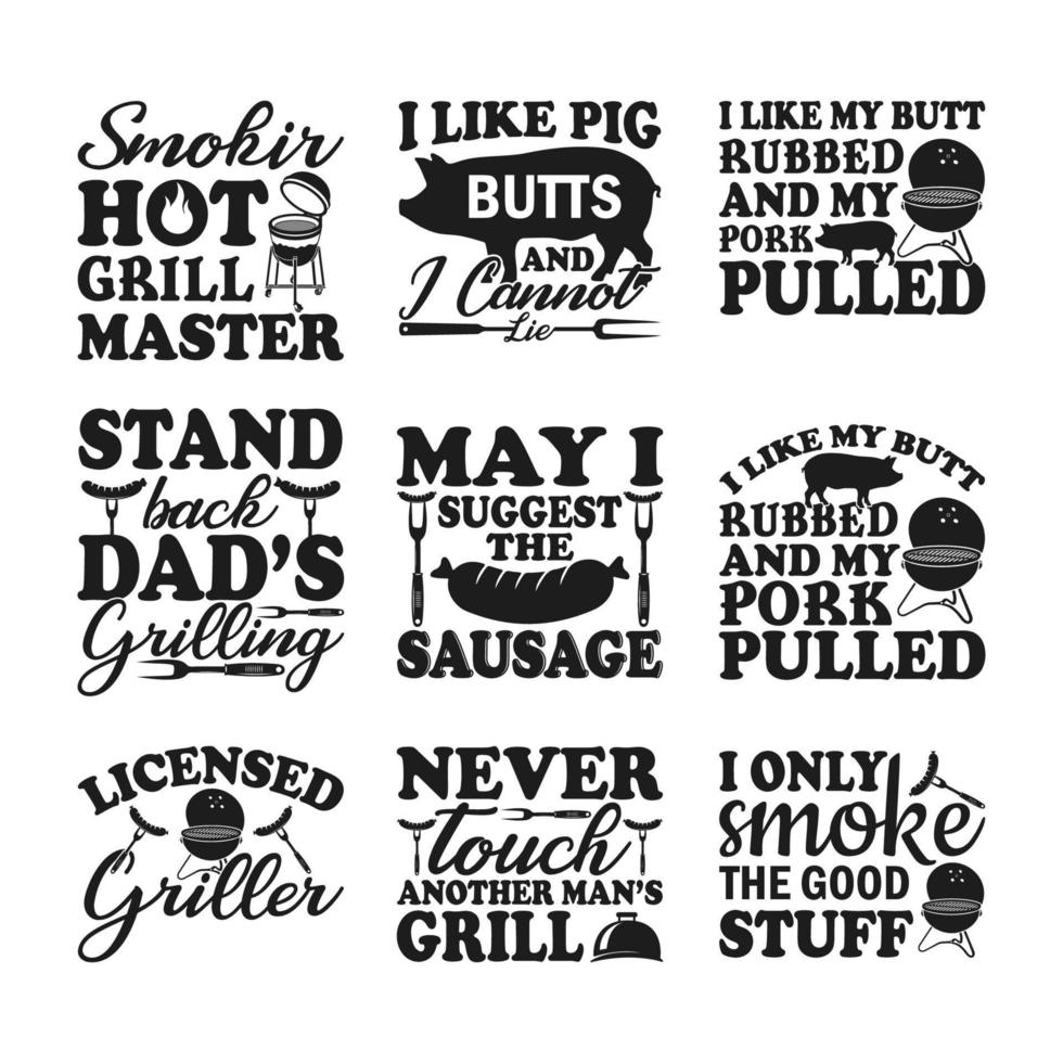 BEER BBQ GRILL DRINK T-SHIRT DESIGN. EPS SVG. vector