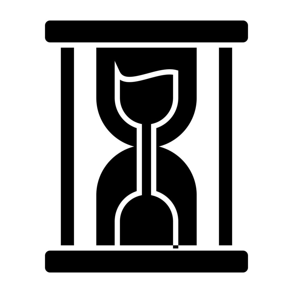 Vector design of hourglass, vintage timer