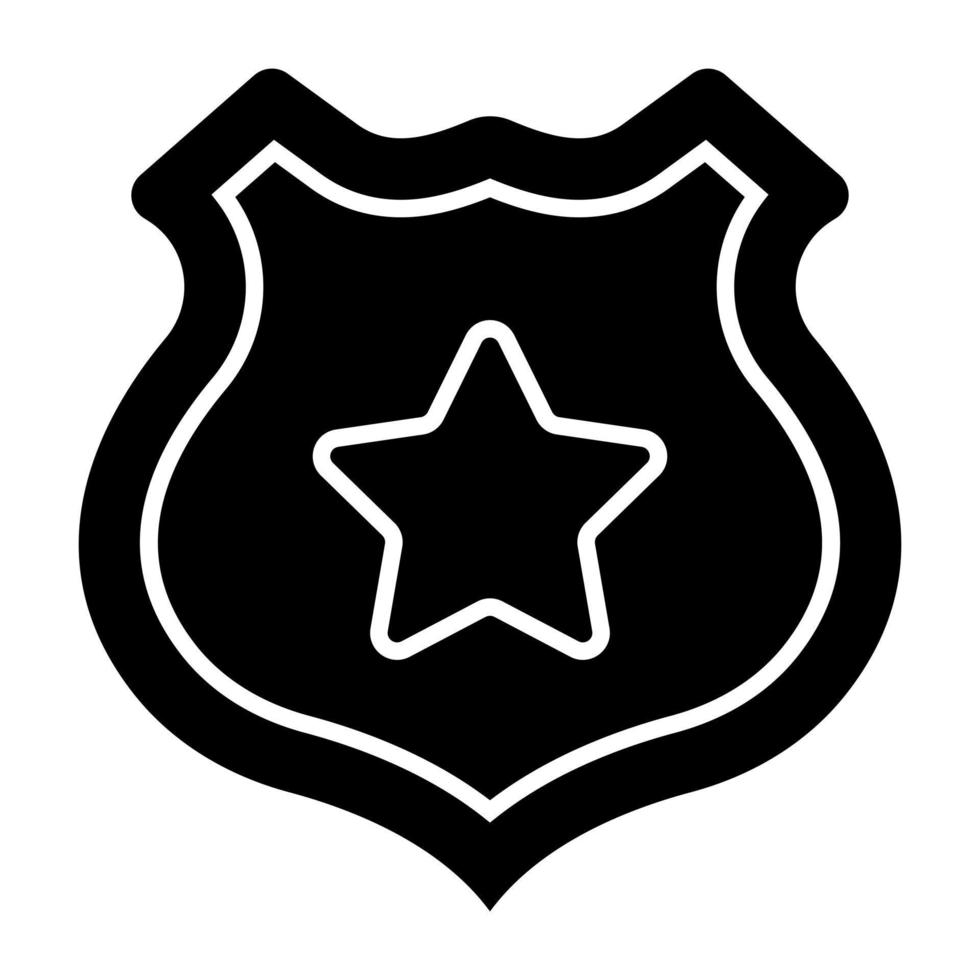 Modern design icon of star shield vector