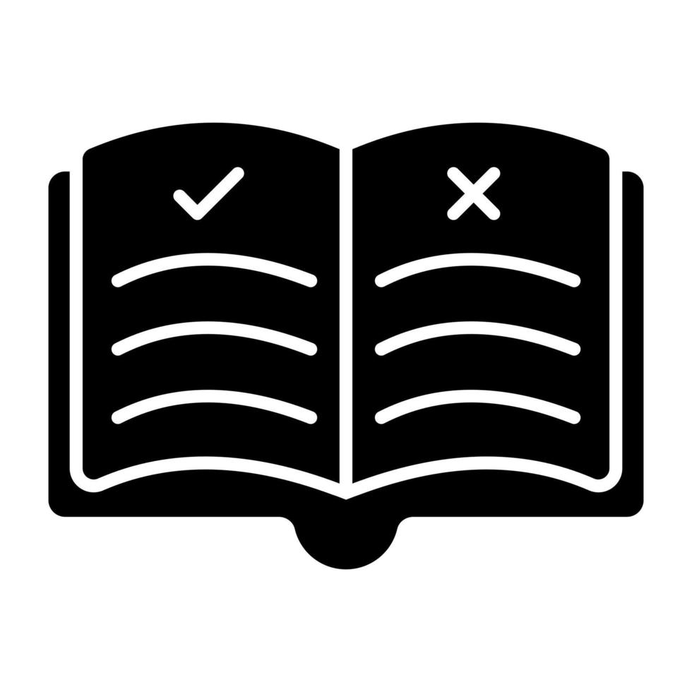 icono de diseño sólido conceptual del libro de leyes vector