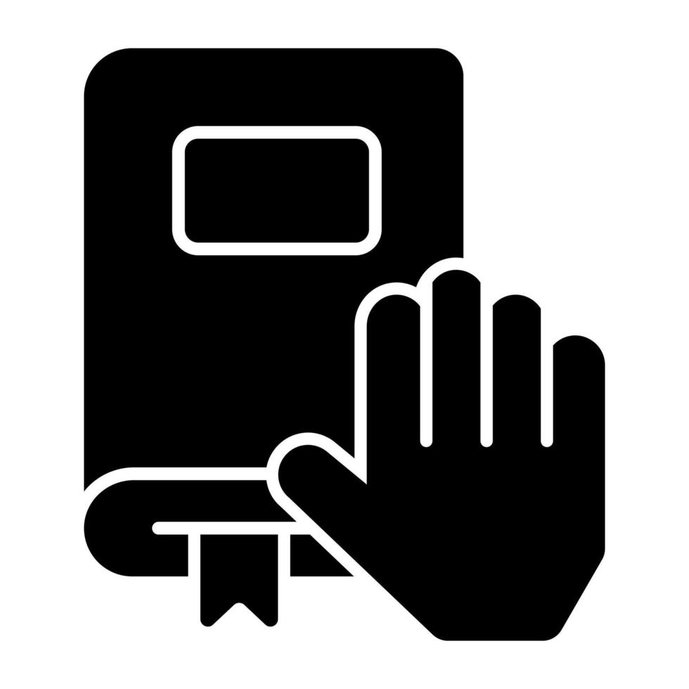 Premium download icon of oath book vector