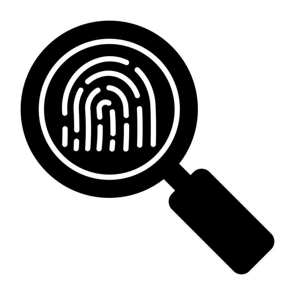 An icon design of search fingerprint vector