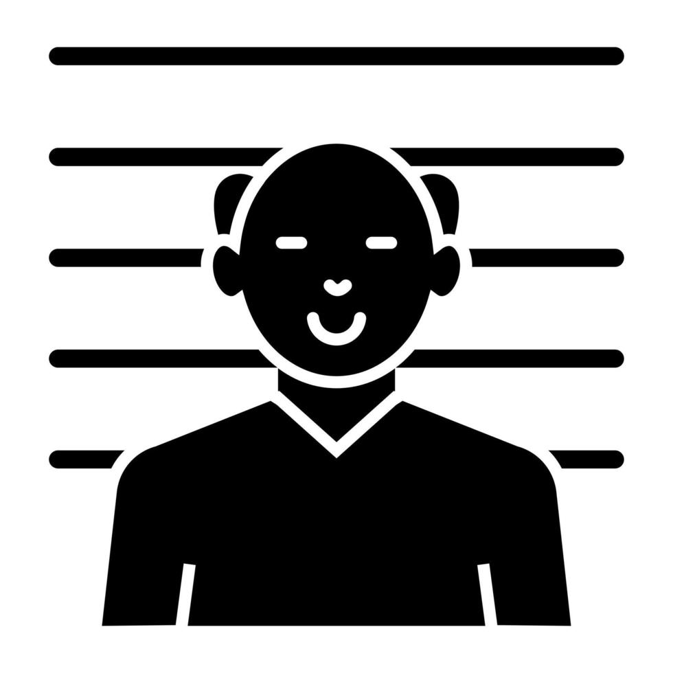 Unique design icon of prisoner vector