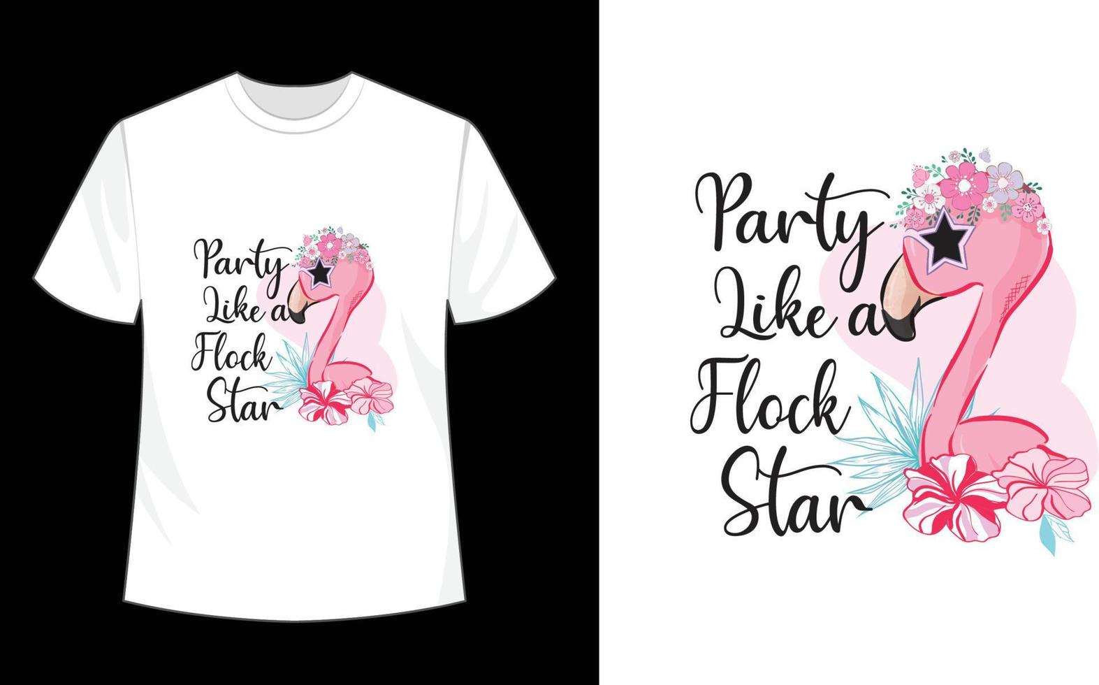 Flamingo Sublimation Design vector