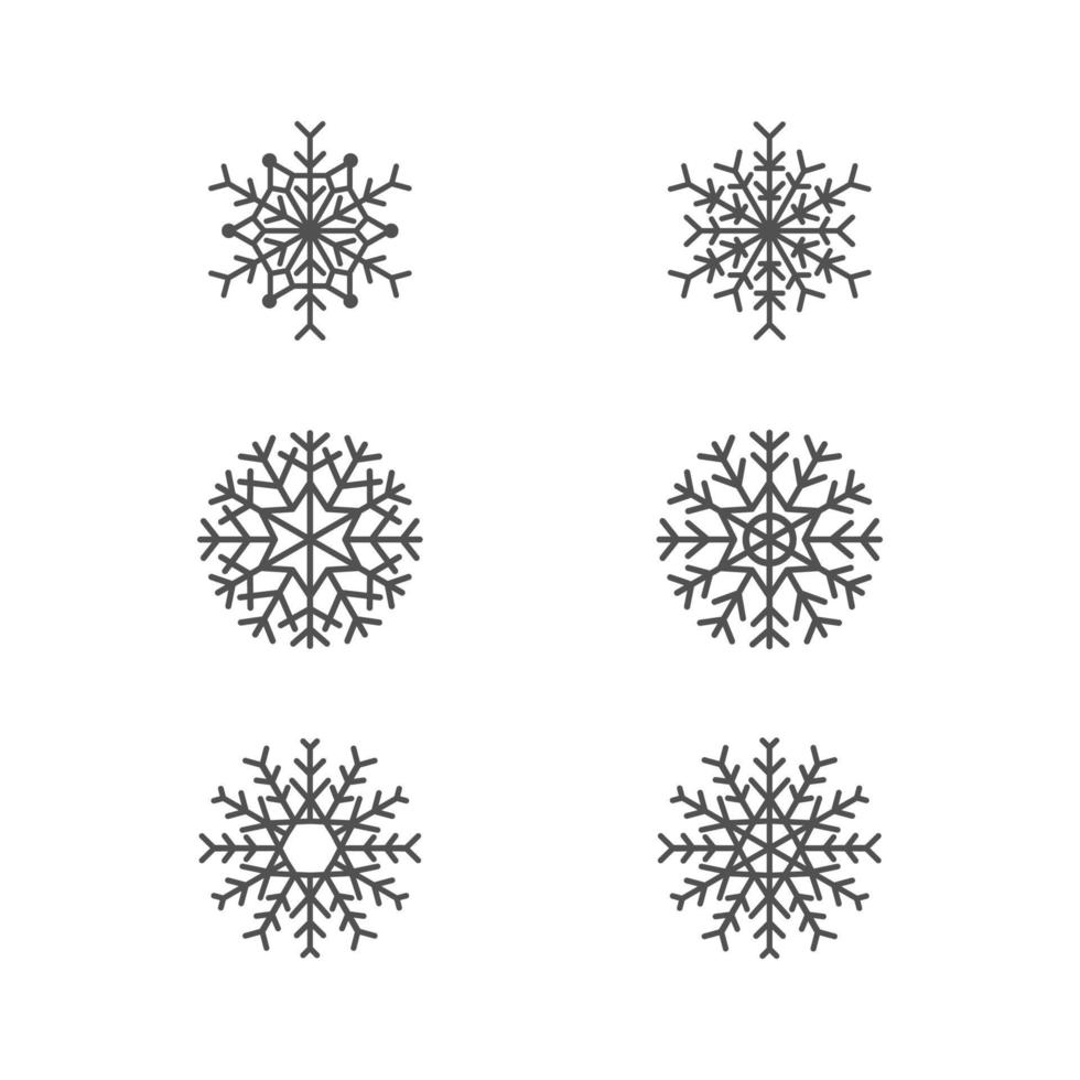 Collection of decorative snowflakes vector