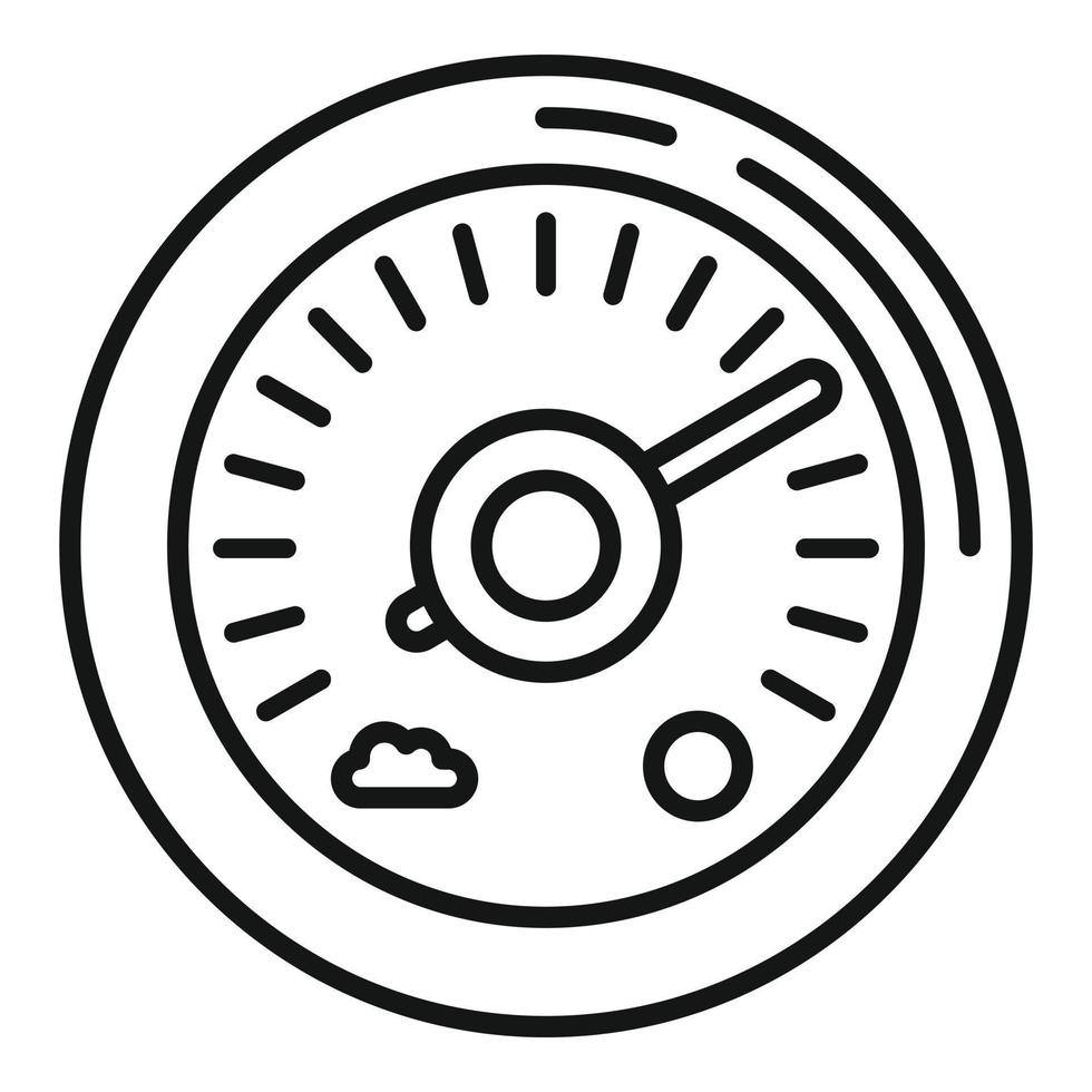Air barometer icon, outline style vector