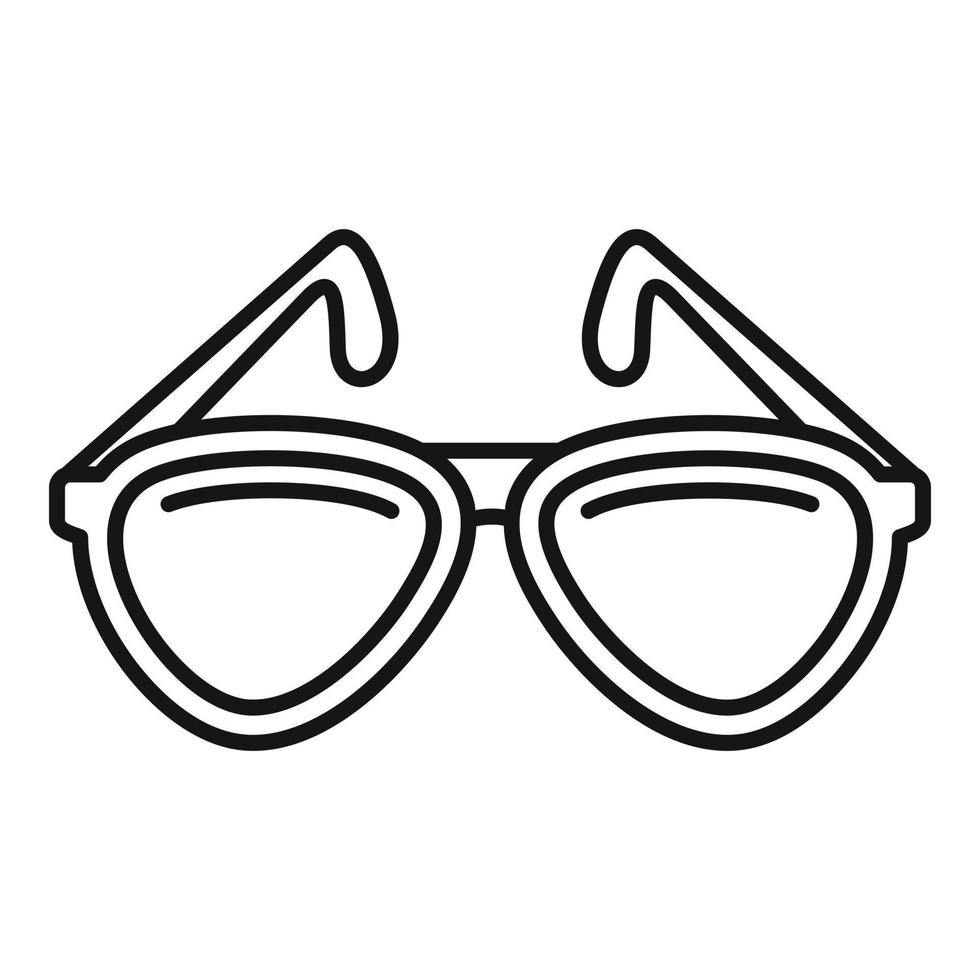 Cruise sunglasses icon, outline style vector