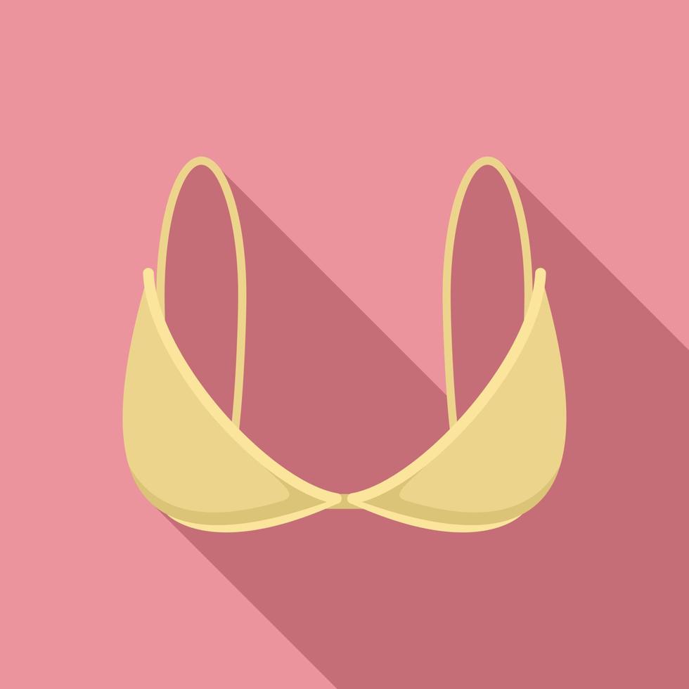 Knickers bra icon, flat style vector