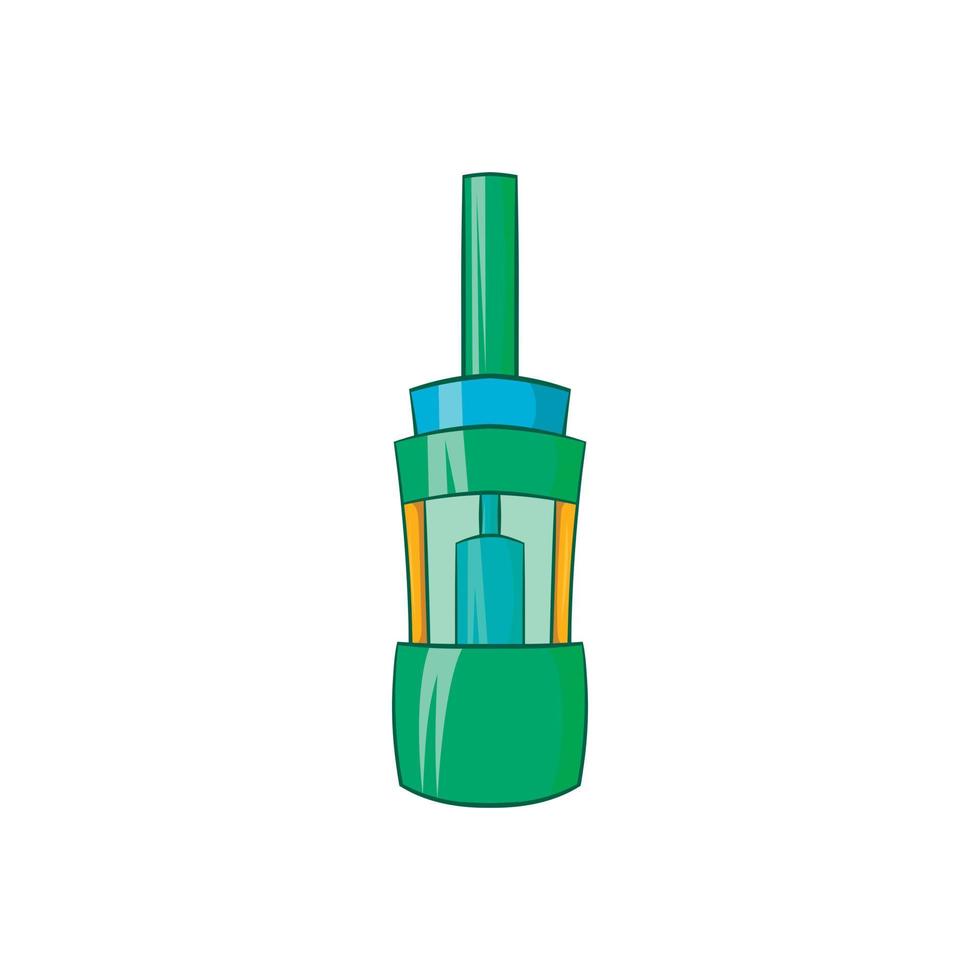 Electronic cigarette atomizer icon, cartoon style vector