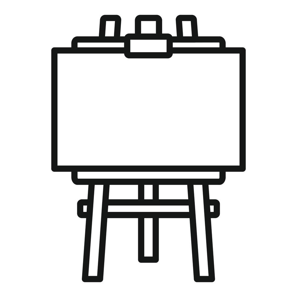 Artist easel icon, outline style vector