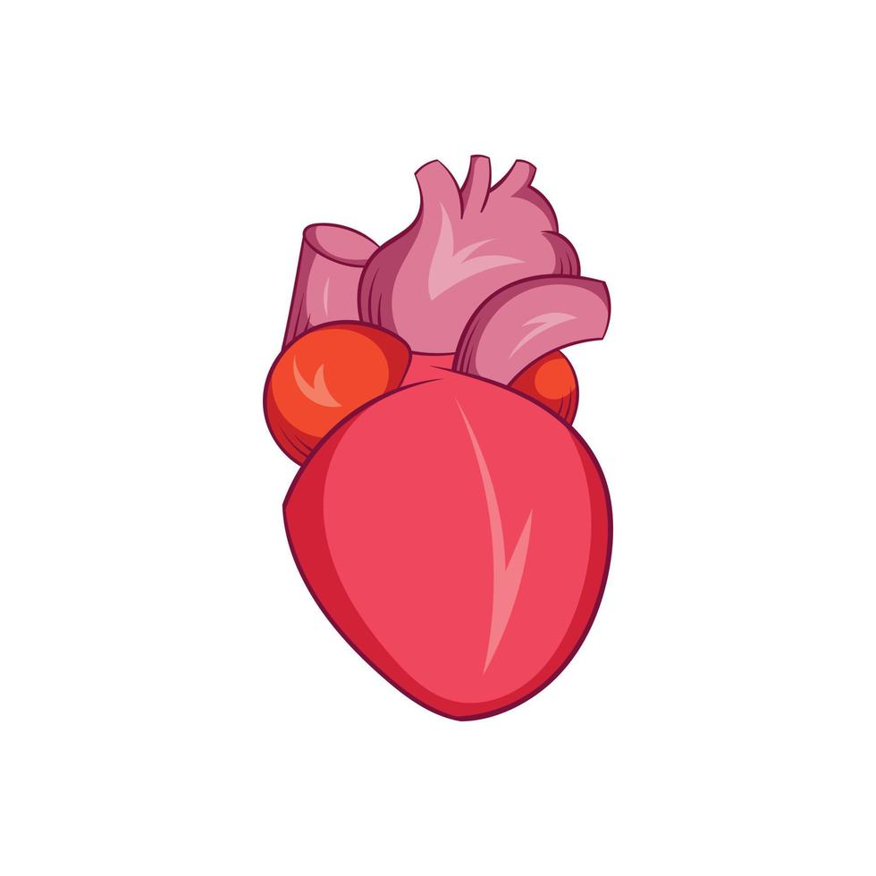 Heart human icon, cartoon style vector