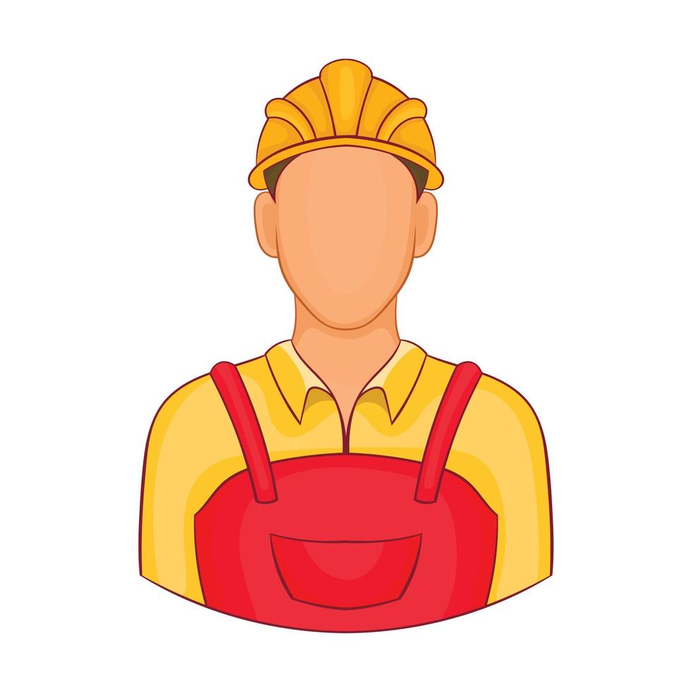 Builder icon in cartoon style vector